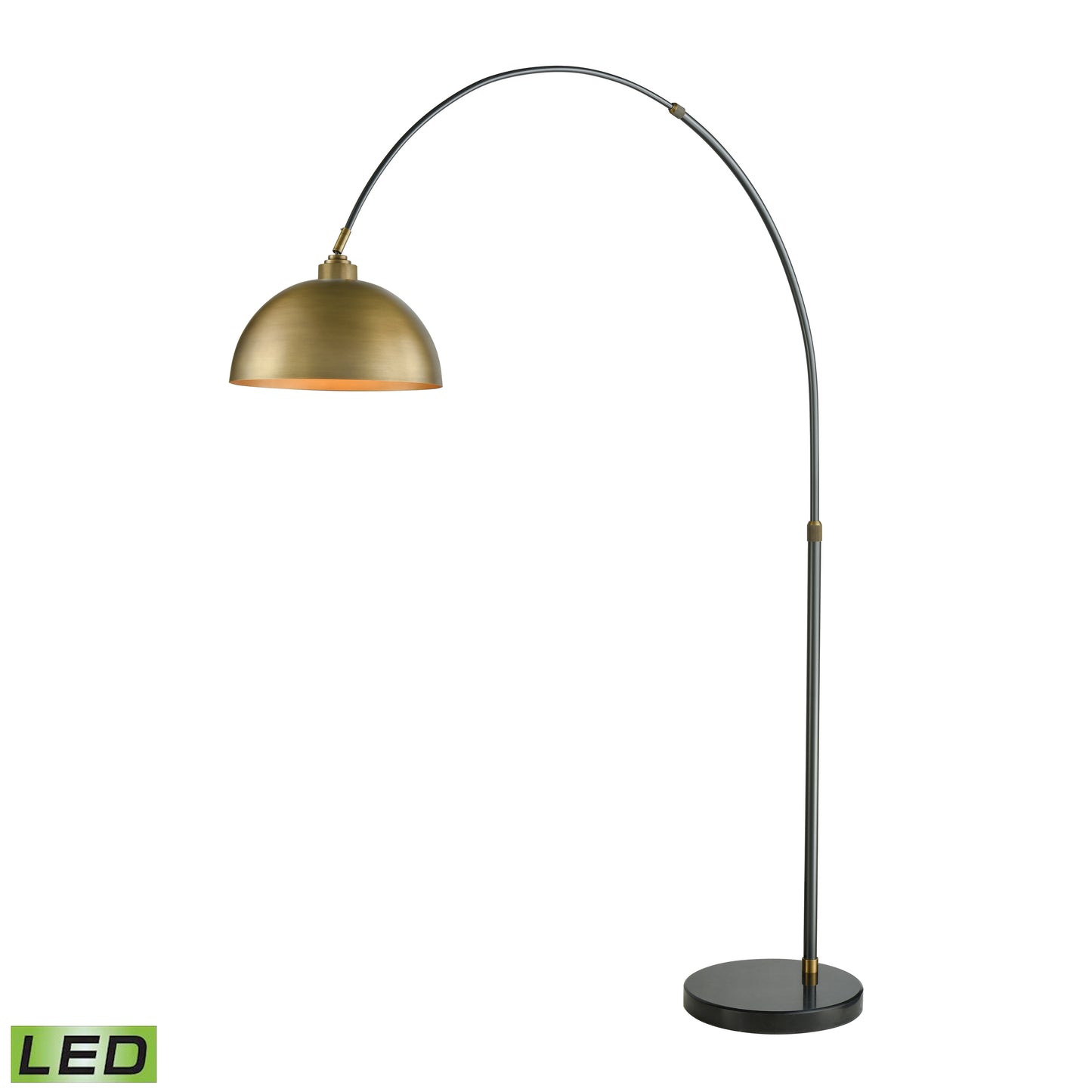 ELK SIGNATURE D3226-LED Magnus 76'' High 1-Light Floor Lamp - Aged Brass - Includes LED Bulb