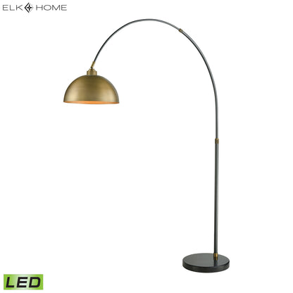 ELK SIGNATURE D3226-LED Magnus 76'' High 1-Light Floor Lamp - Aged Brass - Includes LED Bulb