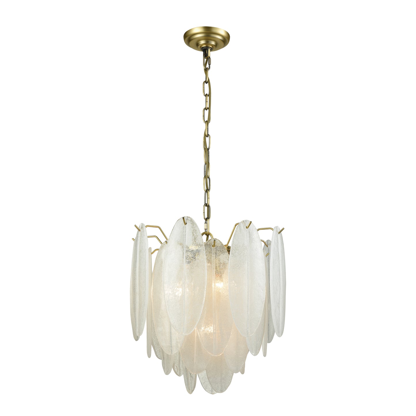 ELK SIGNATURE D3310 Hush 18'' Wide 4-Light Pendant - Aged Brass with White