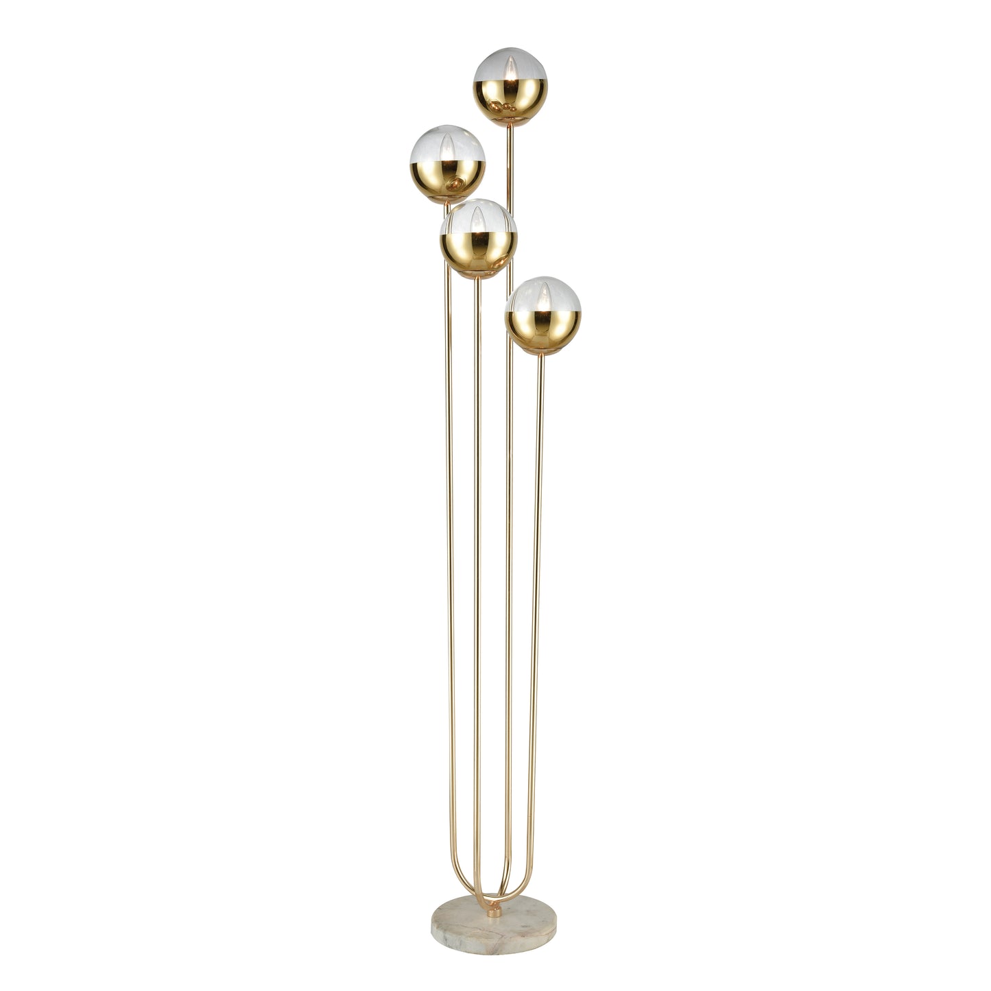 ELK SIGNATURE D3377 Haute Floreal 70'' High 4-Light Floor Lamp - Gold