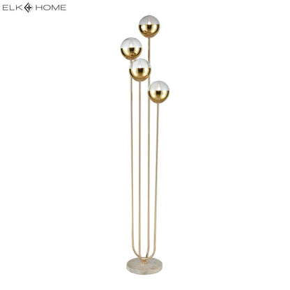 ELK SIGNATURE D3377 Haute Floreal 70'' High 4-Light Floor Lamp - Gold