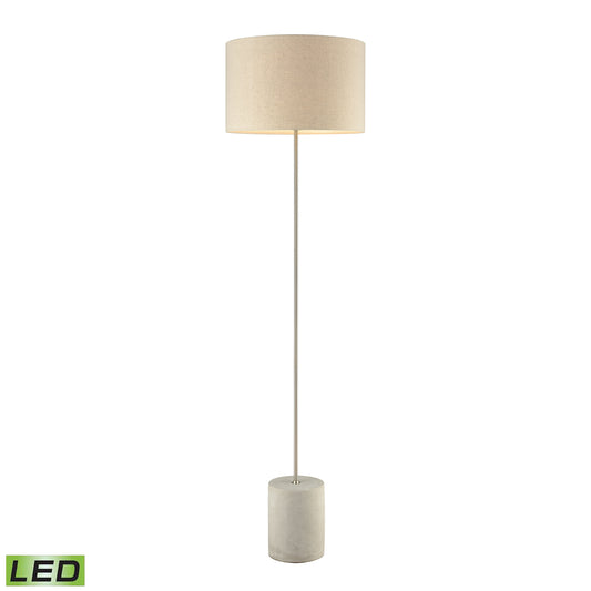 ELK STUDIO D3452-LED Katwijk 64'' High 1-Light Floor Lamp - Nickel - Includes LED Bulb