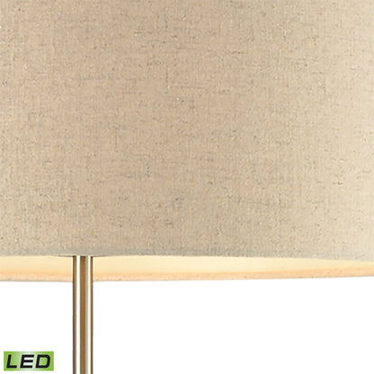 ELK STUDIO D3452-LED Katwijk 64'' High 1-Light Floor Lamp - Nickel - Includes LED Bulb