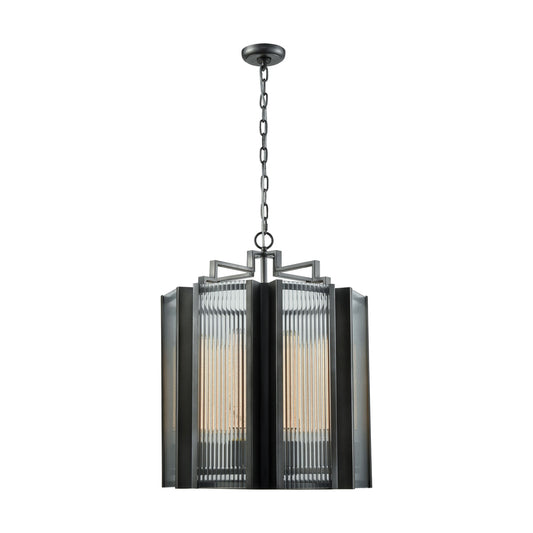 ELK SIGNATURE D3540 Space Elevator 21'' Wide 8-Light Chandelier - Aged Pewter