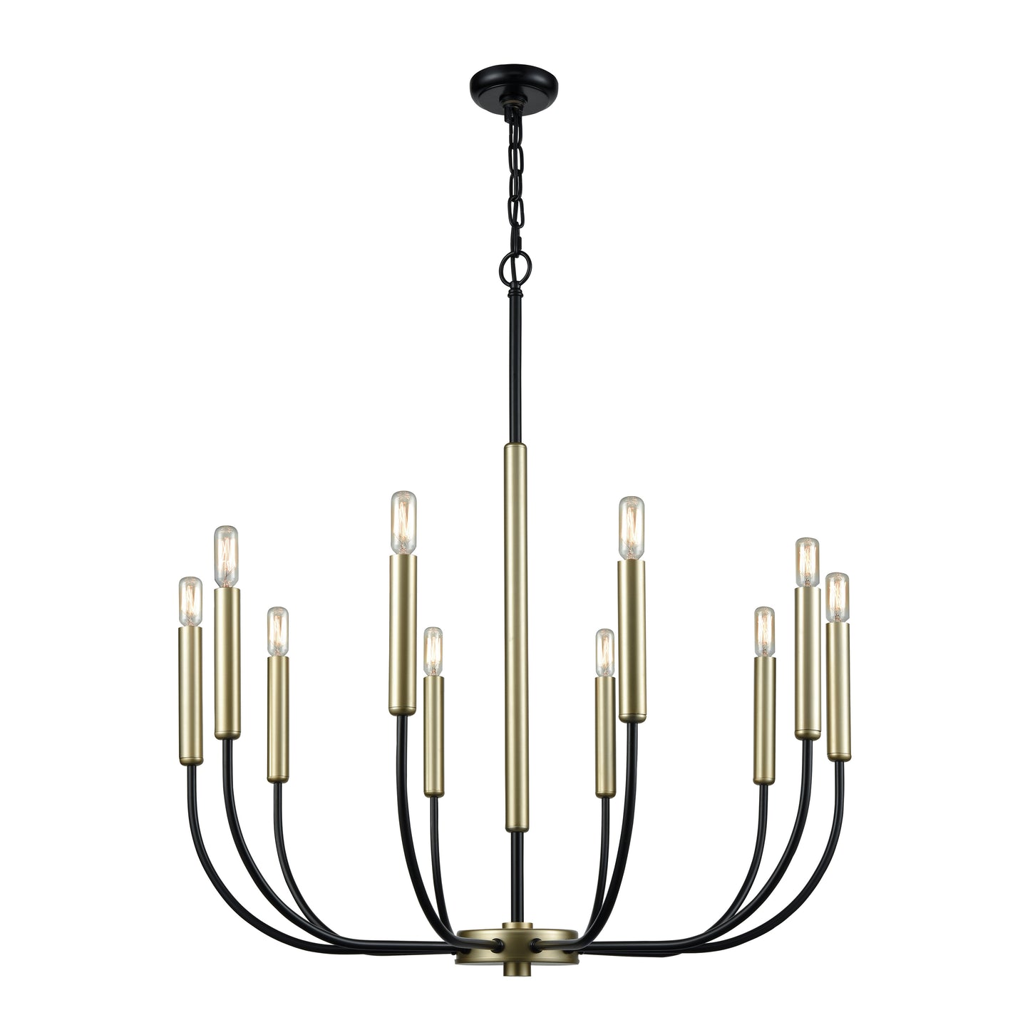 ELK SIGNATURE D3545 Transatlantique 34'' Wide 10-Light Chandelier - Black