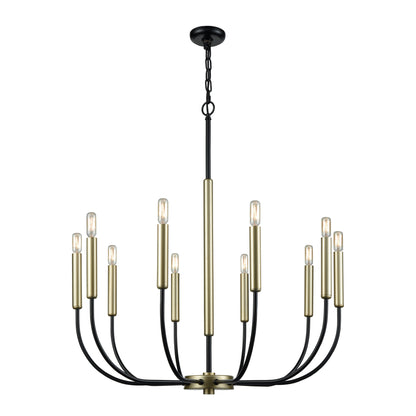 ELK SIGNATURE D3545 Transatlantique 34'' Wide 10-Light Chandelier - Black