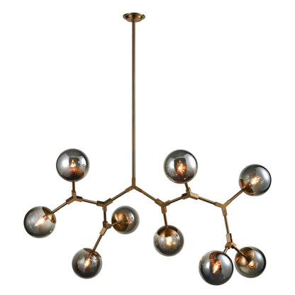 ELK SIGNATURE D3564 Synapse 60'' Wide 9-Light Linear Chandelier - Aged Brass