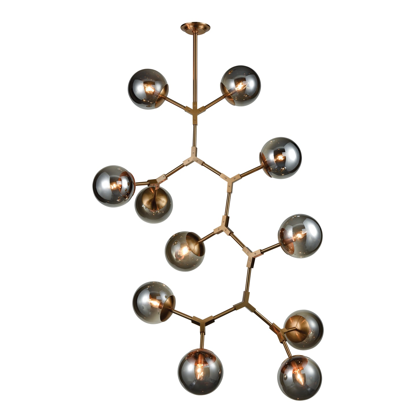 ELK SIGNATURE D3566 Synapse 35'' Wide 11-Light Chandelier - Aged Brass