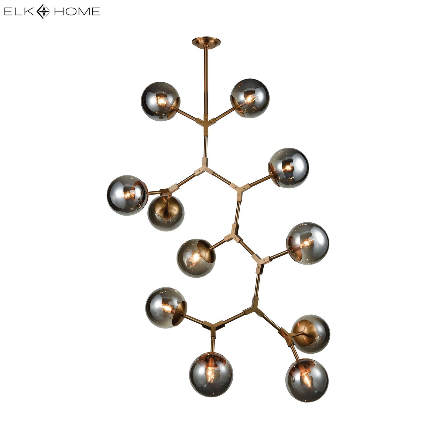 ELK SIGNATURE D3566 Synapse 35'' Wide 11-Light Chandelier - Aged Brass