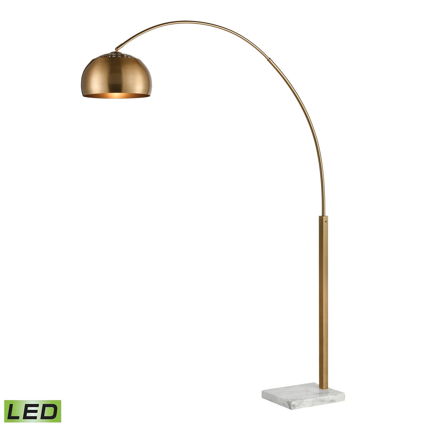 ELK SIGNATURE D3591-LED Solar Flair 77'' High 1-Light Floor Lamp - Aged Brass - Includes LED Bulb