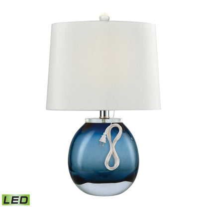 ELK SIGNATURE D3854BL-LED Playa Linda 19'' High 1-Light Table Lamp - Blue - Includes LED Bulb