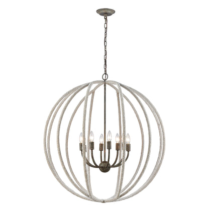 ELK SIGNATURE D3868 Lasso 32'' Wide 8-Light Pendant - Gray