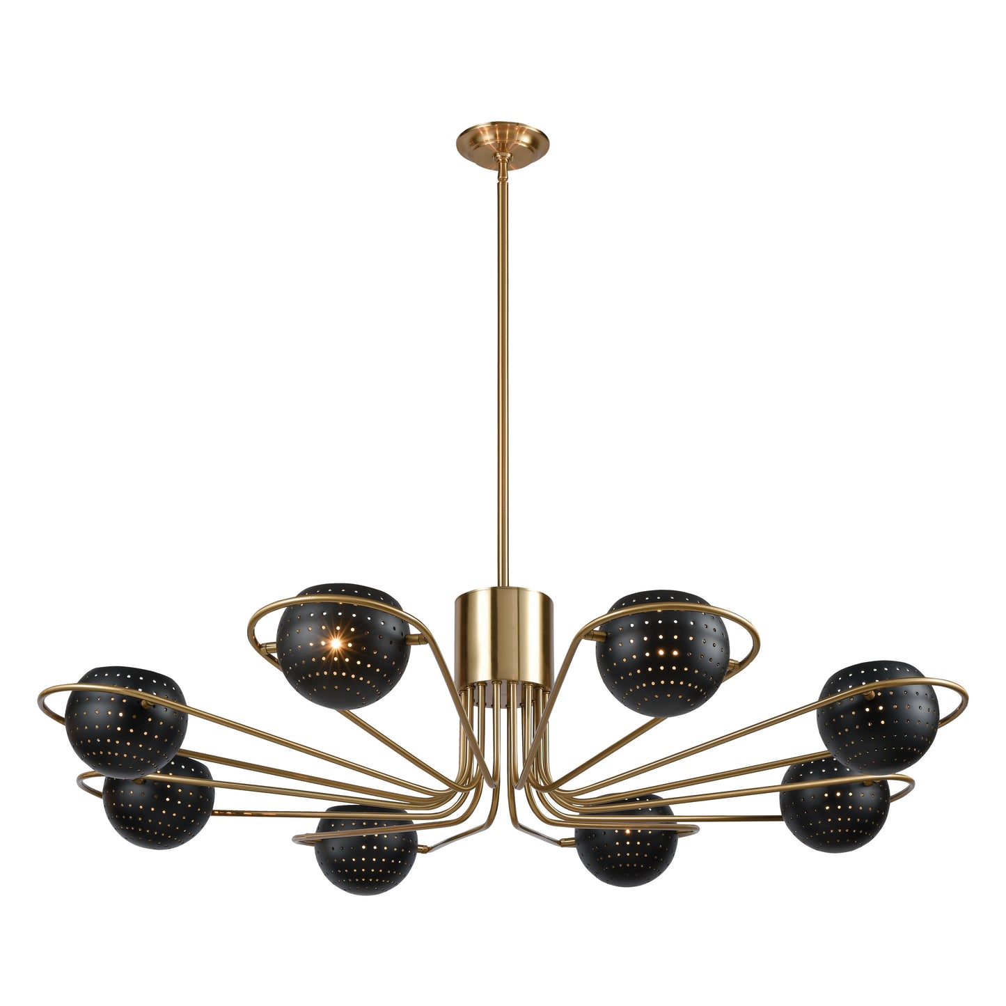 ELK SIGNATURE D3875 Scarab 47'' Wide 8-Light Chandelier - Satin Brass