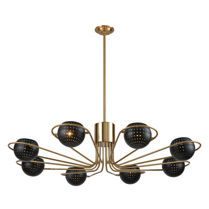 ELK SIGNATURE D3875 Scarab 47'' Wide 8-Light Chandelier - Satin Brass