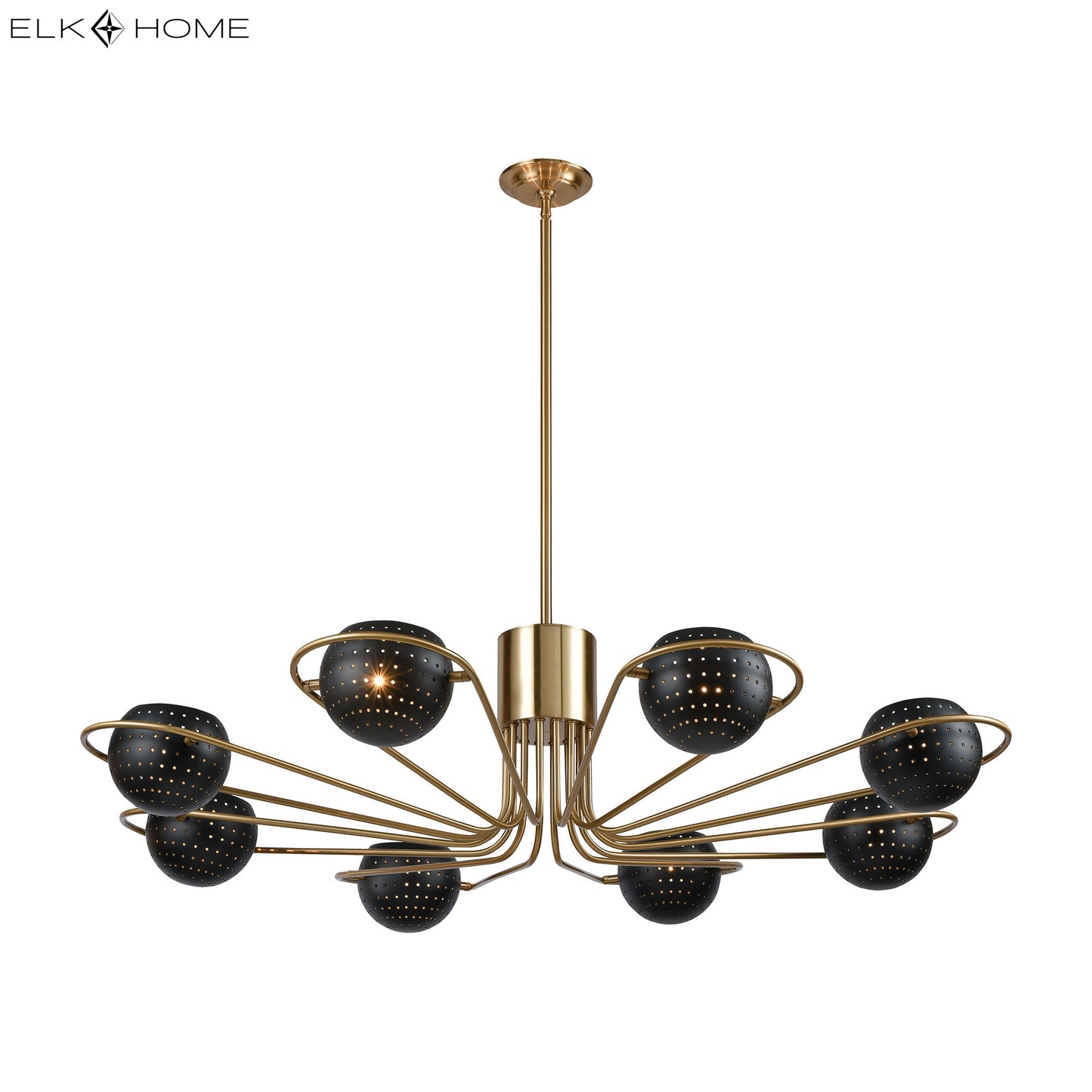 ELK SIGNATURE D3875 Scarab 47'' Wide 8-Light Chandelier - Satin Brass