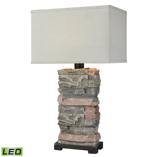 ELK SIGNATURE D3975-LED Terra Firma 30'' High 1-Light Outdoor Table Lamp - Stone - Includes LED Bulb