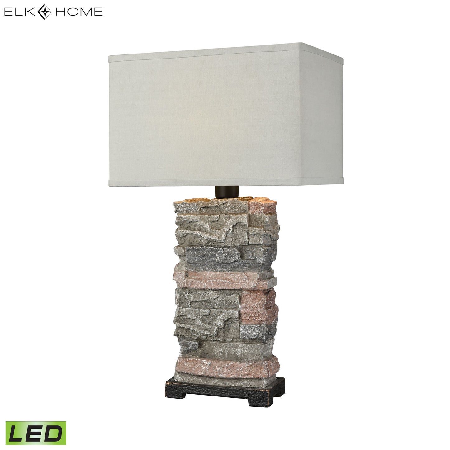 ELK SIGNATURE D3975-LED Terra Firma 30'' High 1-Light Outdoor Table Lamp - Stone - Includes LED Bulb