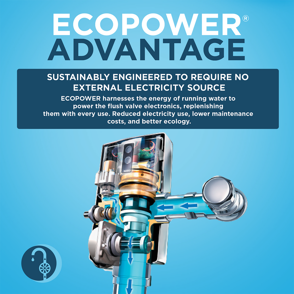 TOTO TET1LB#CP Ecopower Touchless 1.28 Gpf High-Efficiency Toilet Flush Valve - Polished Chrome