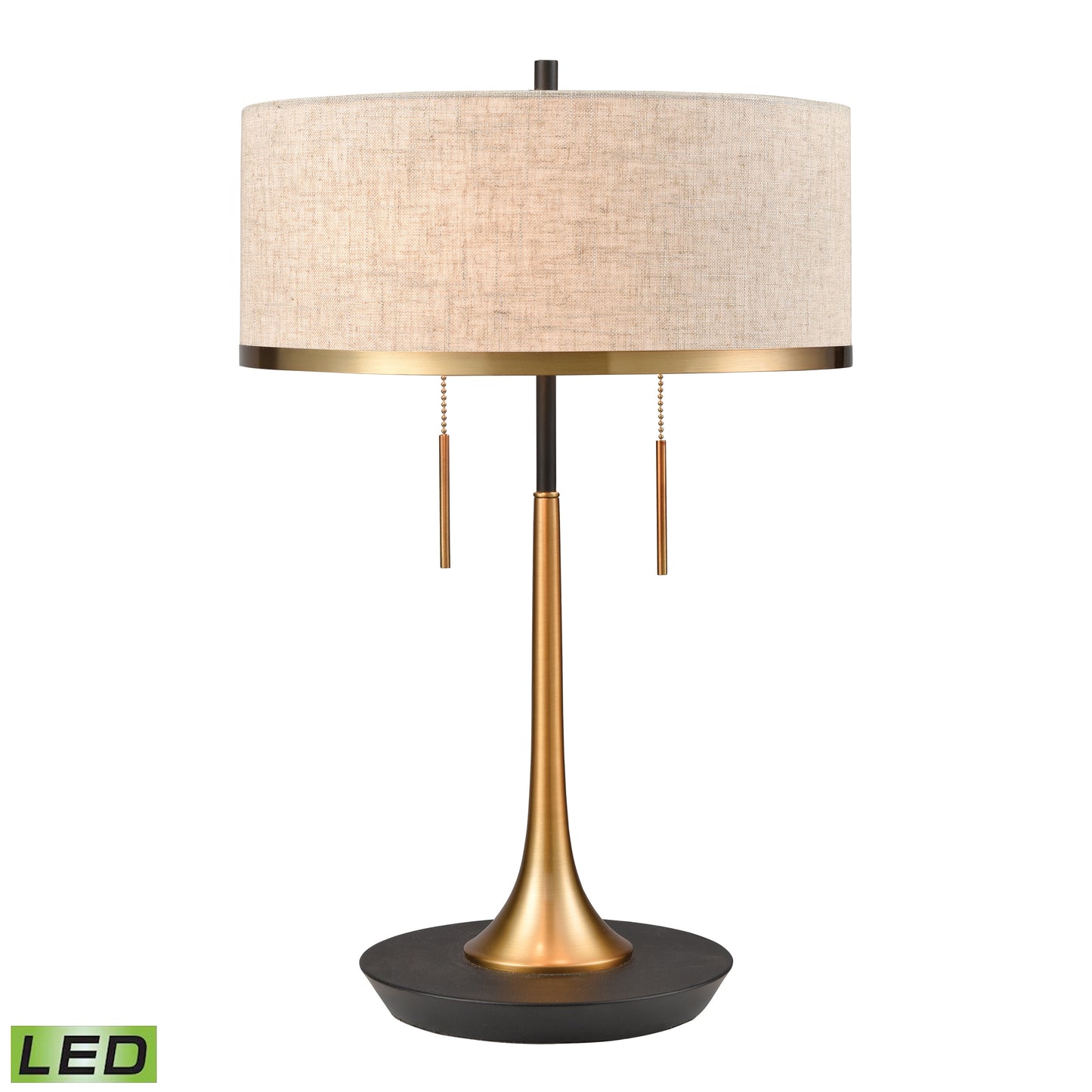 ELK SIGNATURE D4067-LED Magnifica 22'' High 2-Light Table Lamp - Black - Includes LED Bulbs