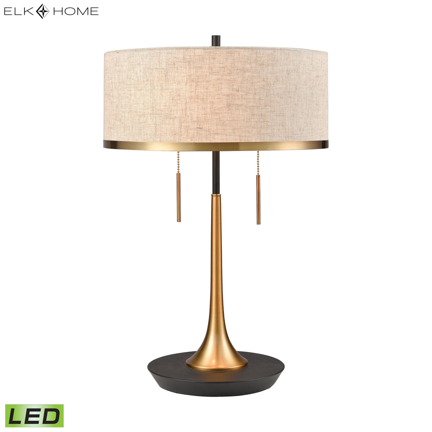 ELK SIGNATURE D4067-LED Magnifica 22'' High 2-Light Table Lamp - Black - Includes LED Bulbs