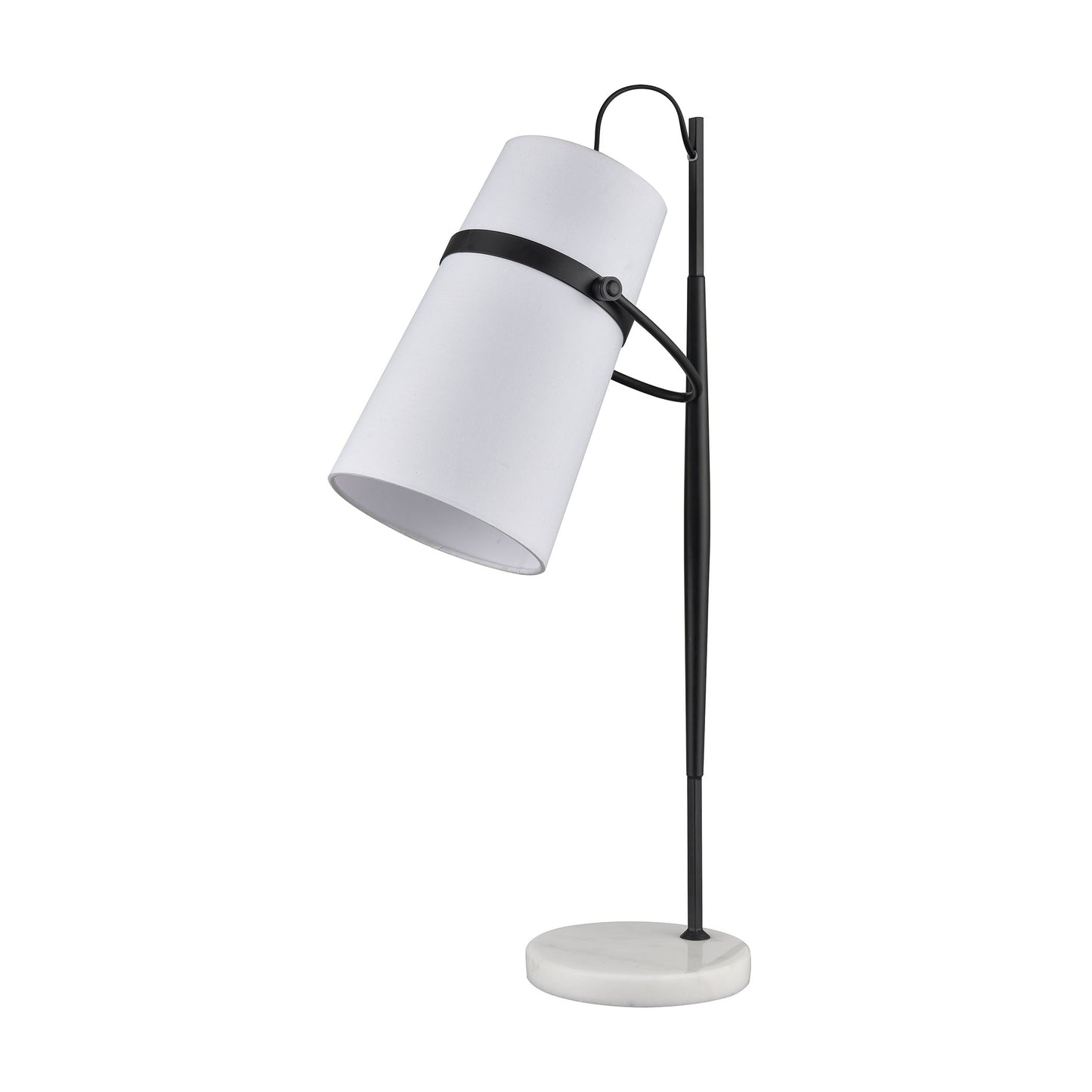 ELK SIGNATURE D4191 Banded Shade 28'' High 1-Light Desk Lamp - Matte Black