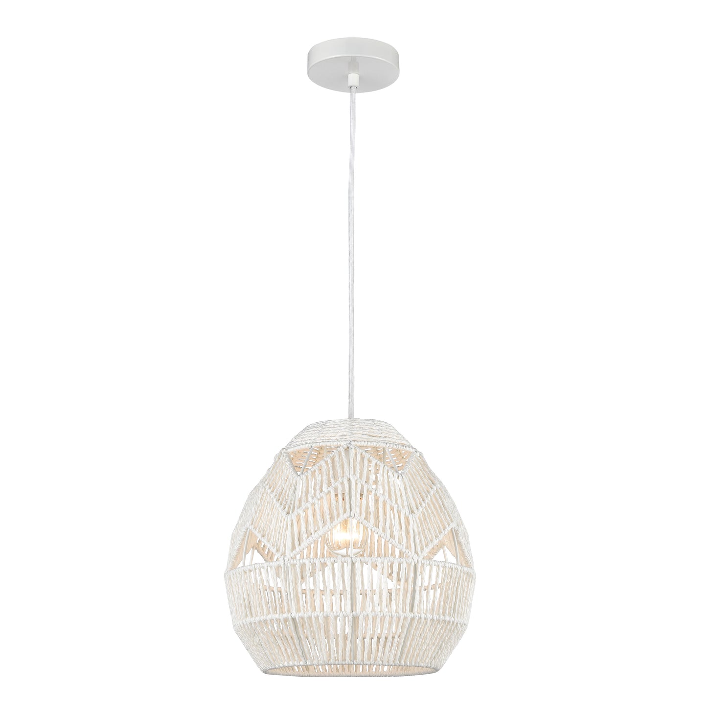 ELK SIGNATURE D4220 Boho 12'' Wide 1-Light Mini Pendant - White