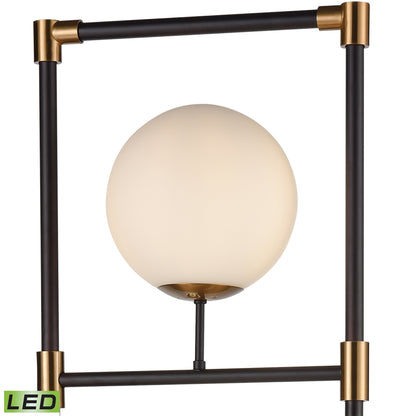 ELK SIGNATURE D4264-LED Career Ladder 59'' High 4-Light Floor Lamp - Matte Black - Includes LED Bulbs