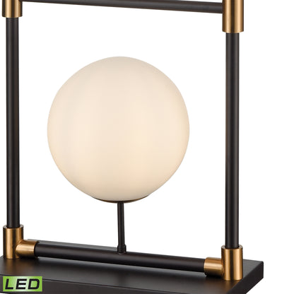 ELK SIGNATURE D4264-LED Career Ladder 59'' High 4-Light Floor Lamp - Matte Black - Includes LED Bulbs