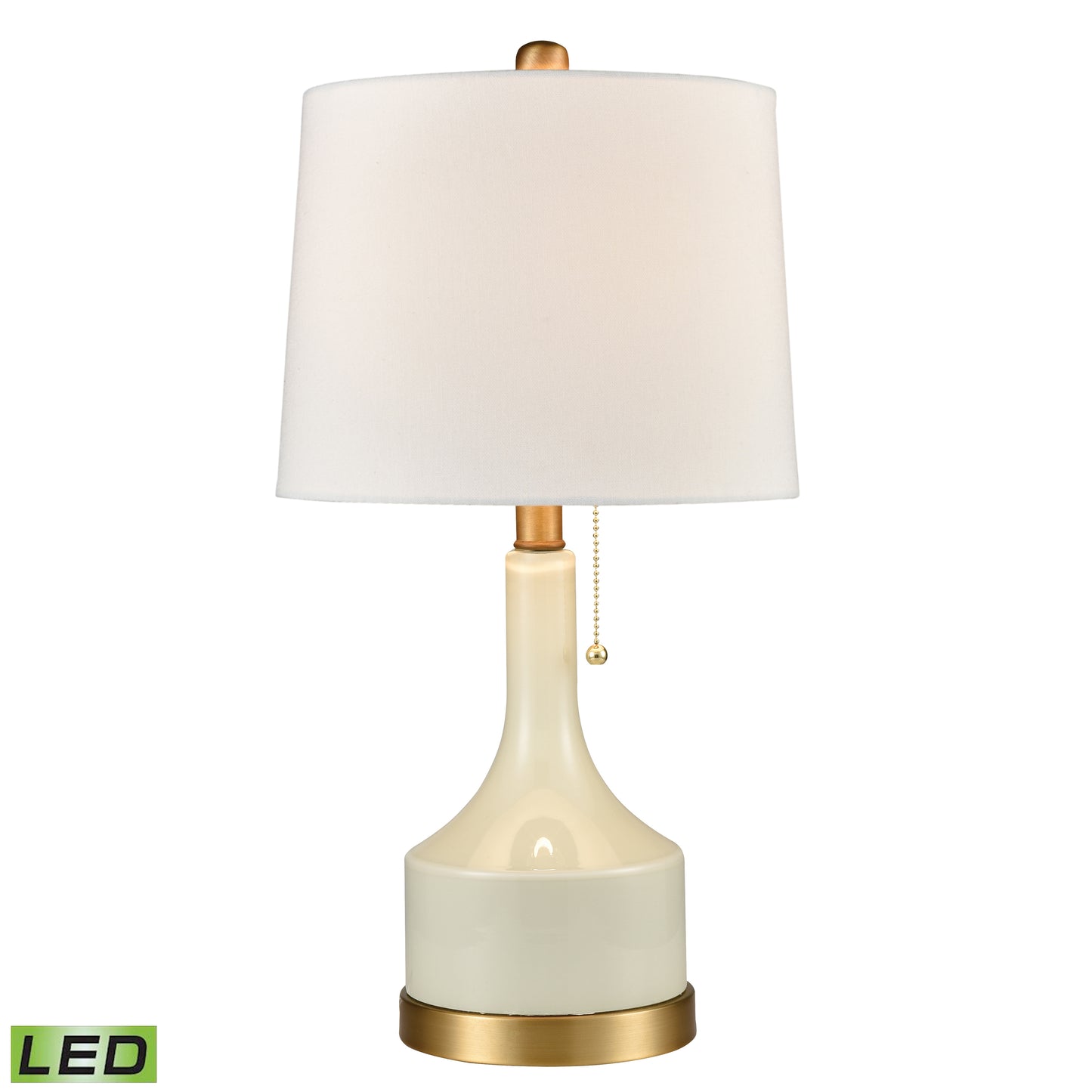 ELK SIGNATURE D4312-LED Small But Strong 21'' High 1-Light Table Lamp - White - Includes LED Bulb