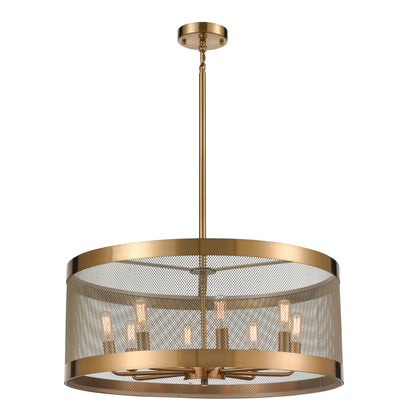 ELK SIGNATURE D4333 Line in the Sand 24'' Wide 8-Light Pendant - Satin Brass