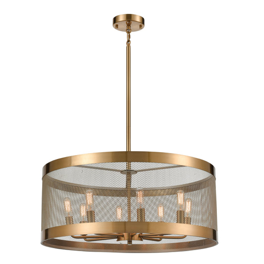 ELK SIGNATURE D4333 Line in the Sand 24'' Wide 8-Light Pendant - Satin Brass