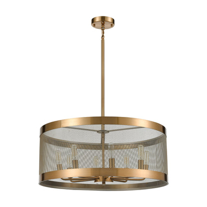 ELK SIGNATURE D4333 Line in the Sand 24'' Wide 8-Light Pendant - Satin Brass