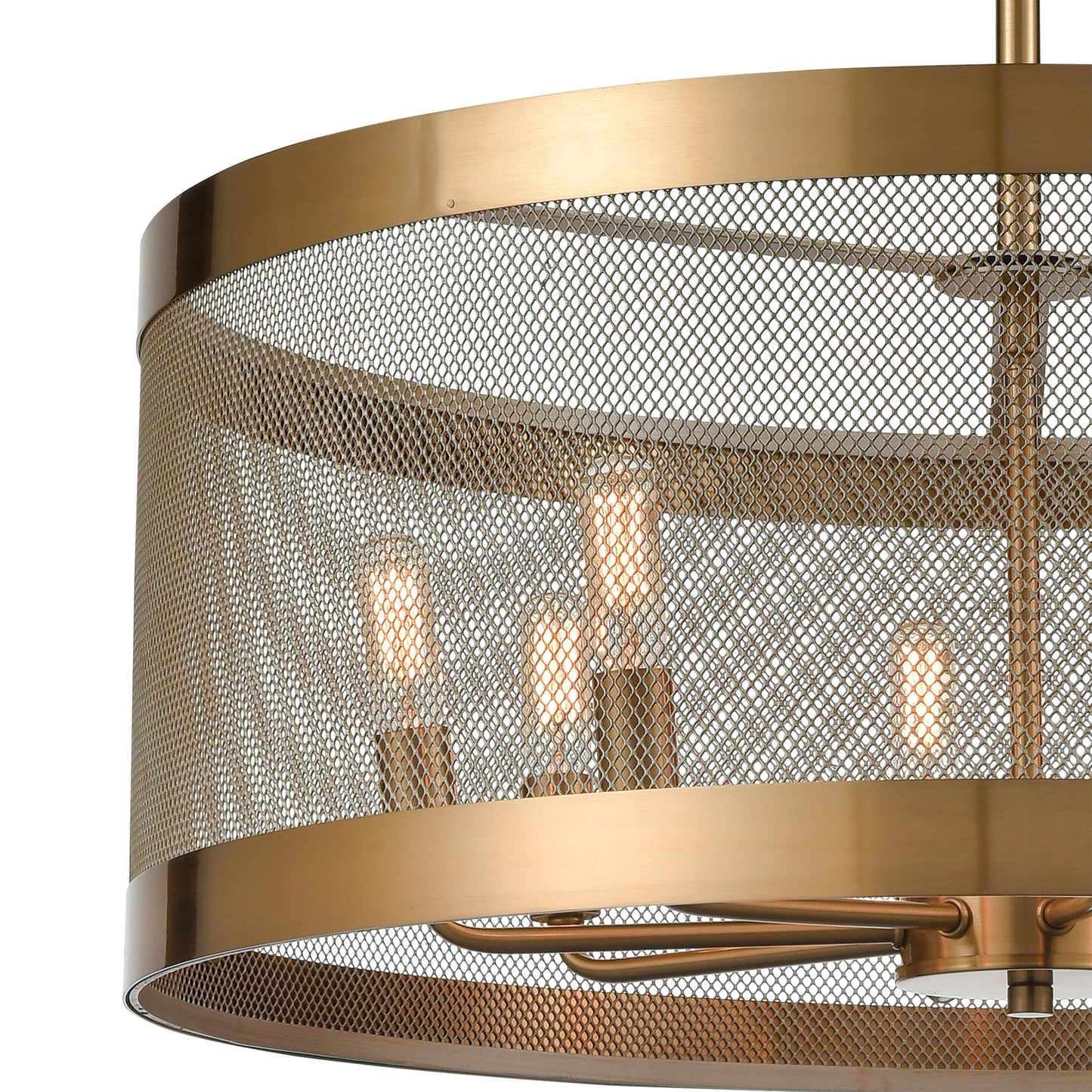 ELK SIGNATURE D4333 Line in the Sand 24'' Wide 8-Light Pendant - Satin Brass