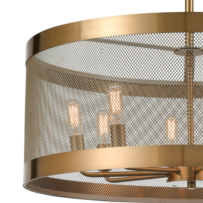 ELK SIGNATURE D4333 Line in the Sand 24'' Wide 8-Light Pendant - Satin Brass