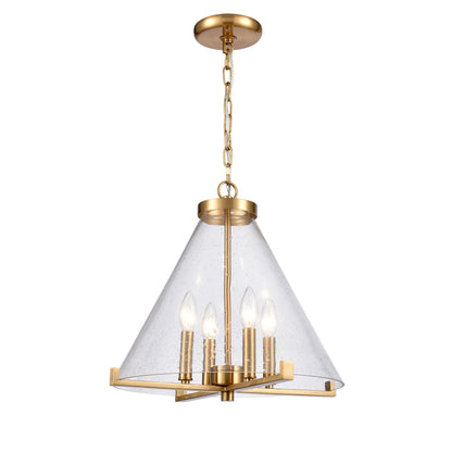 ELK SIGNATURE D4467 The Holding 17'' Wide 4-Light Pendant - Satin Brass