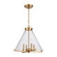 ELK SIGNATURE D4467 The Holding 17'' Wide 4-Light Pendant - Satin Brass