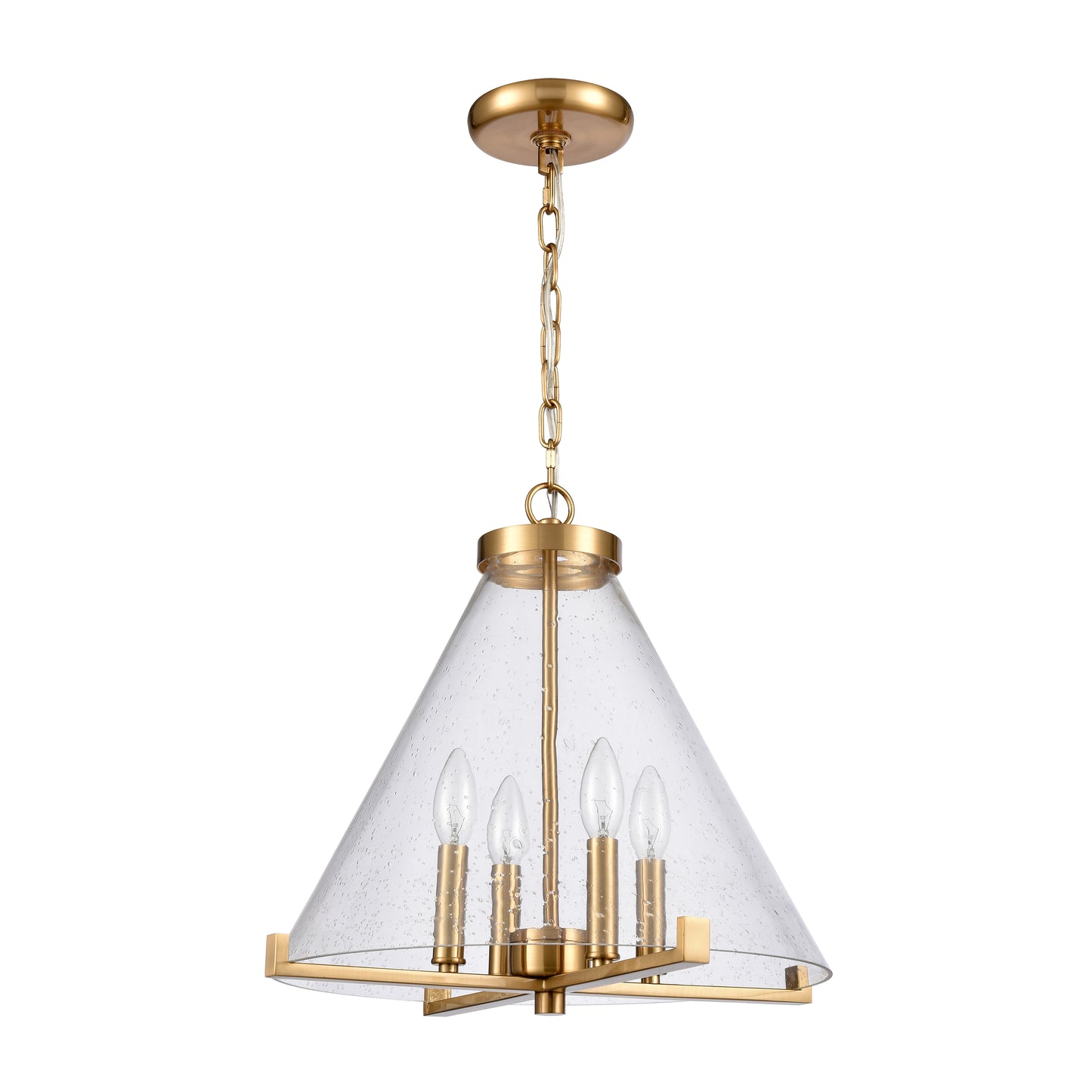 ELK SIGNATURE D4467 The Holding 17'' Wide 4-Light Pendant - Satin Brass