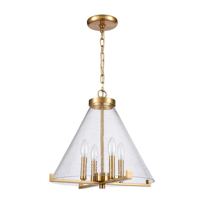 ELK SIGNATURE D4467 The Holding 17'' Wide 4-Light Pendant - Satin Brass