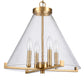 ELK SIGNATURE D4467 The Holding 17'' Wide 4-Light Pendant - Satin Brass