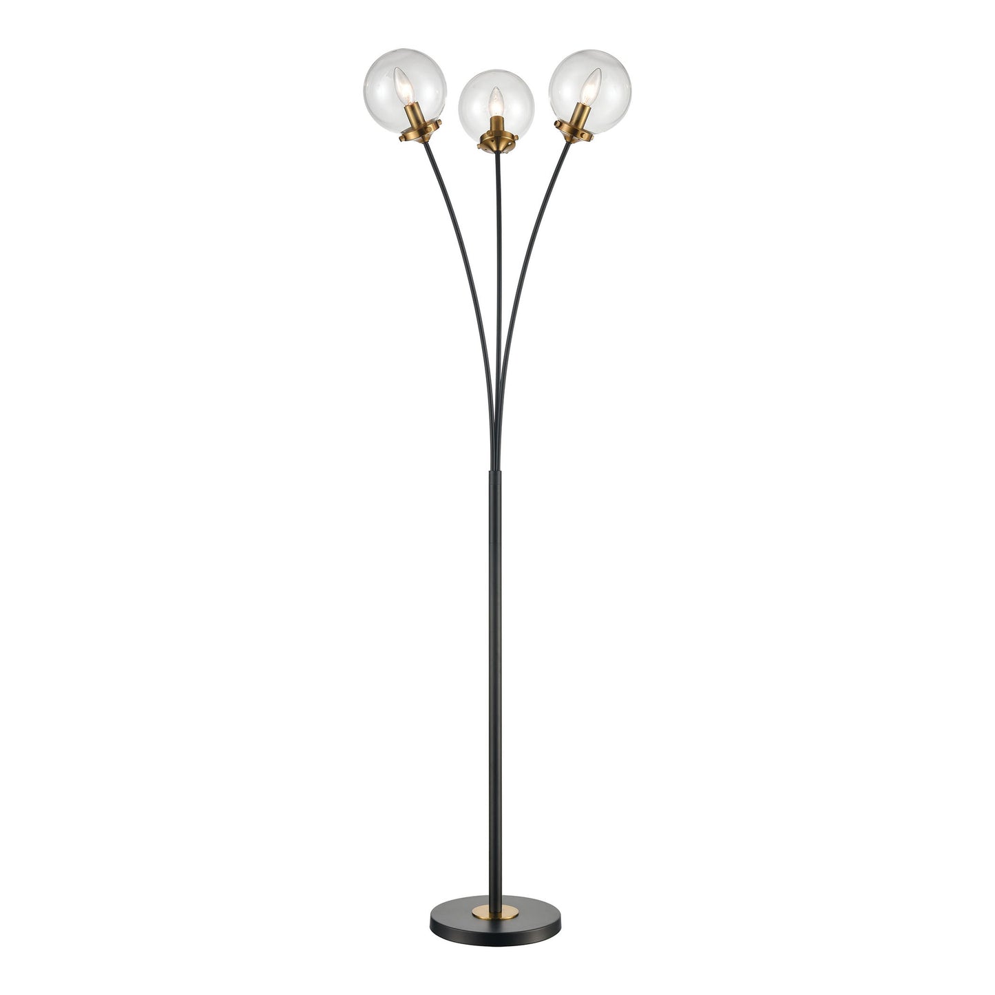 ELK SIGNATURE D4481 Boudreaux 64'' High 3-Light Floor Lamp - Matte Black