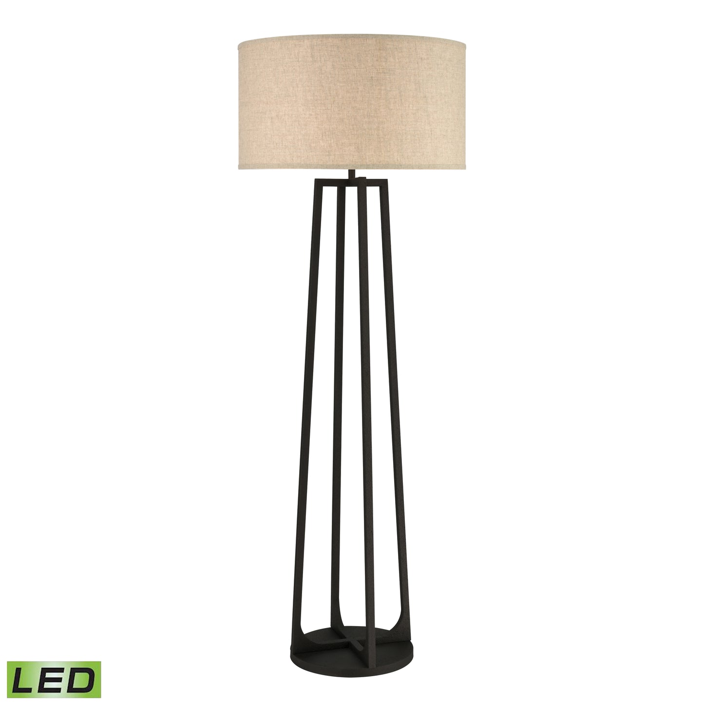 ELK SIGNATURE D4609-LED Colony 73'' High 1-Light Floor Lamp - Bronze - Includes LED Bulb