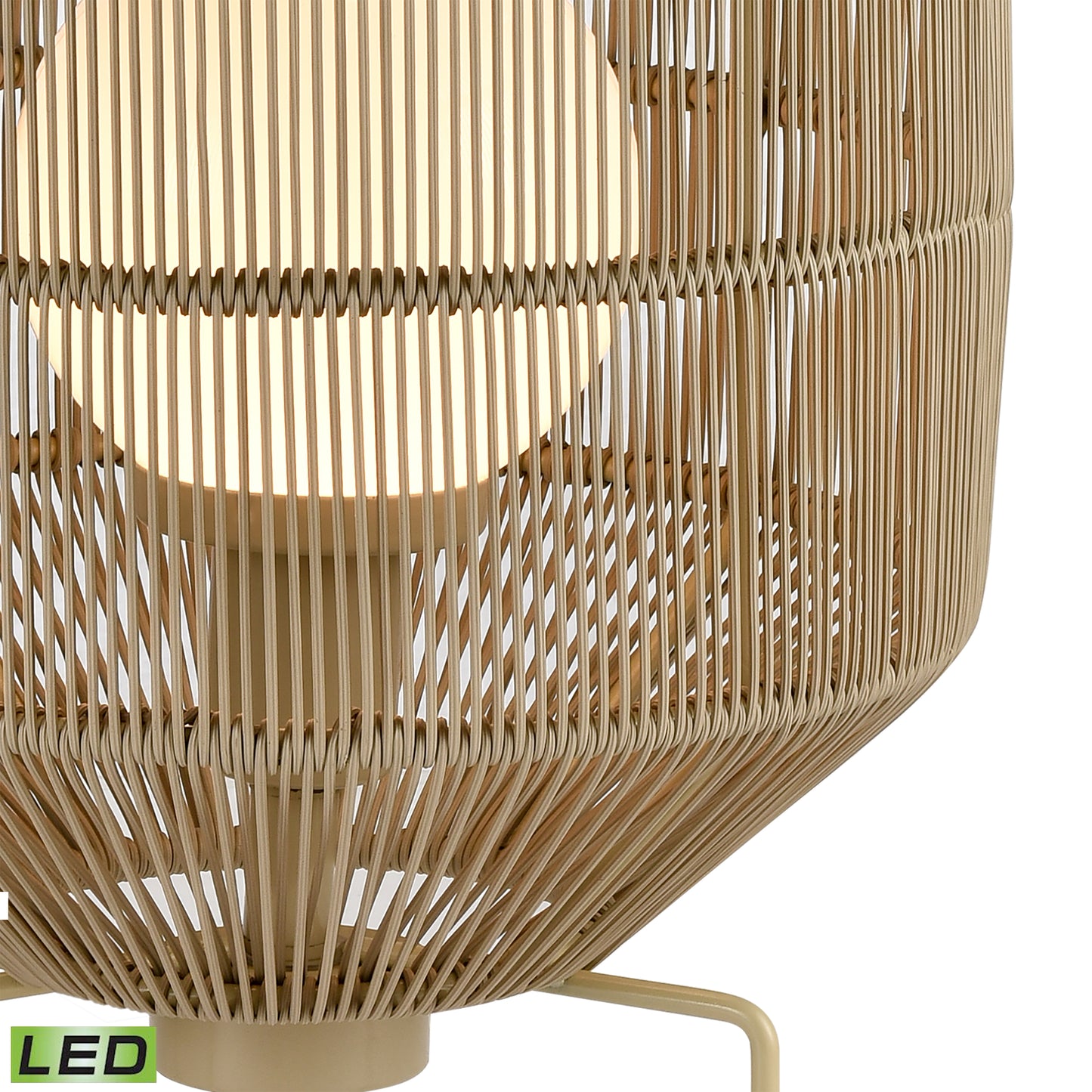 ELK SIGNATURE D4622-LED Corsica 32'' High 1-Light Outdoor Floor Lamp - Beige - Includes LED Bulb