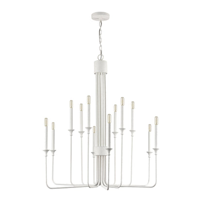 ELK SIGNATURE D4657 Edward 36'' Wide 12-Light Chandelier - Matte White