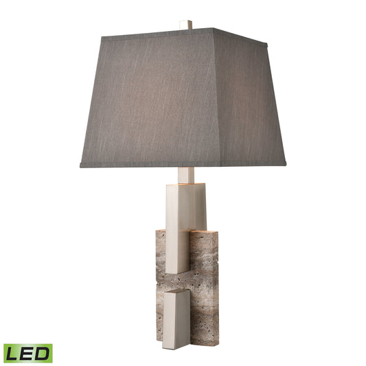 ELK SIGNATURE D4668-LED Rochester 32'' High 1-Light Table Lamp - Brushed Nickel - Includes LED Bulb