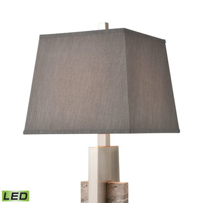 ELK SIGNATURE D4668-LED Rochester 32'' High 1-Light Table Lamp - Brushed Nickel - Includes LED Bulb