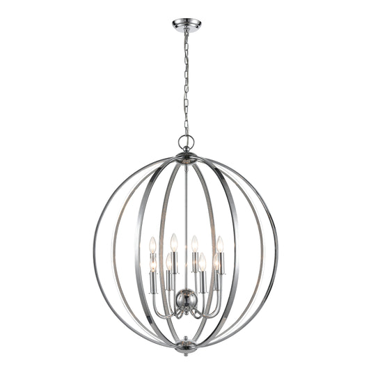 ELK SIGNATURE D4685 Venue 32'' Wide 8-Light Pendant - Chrome