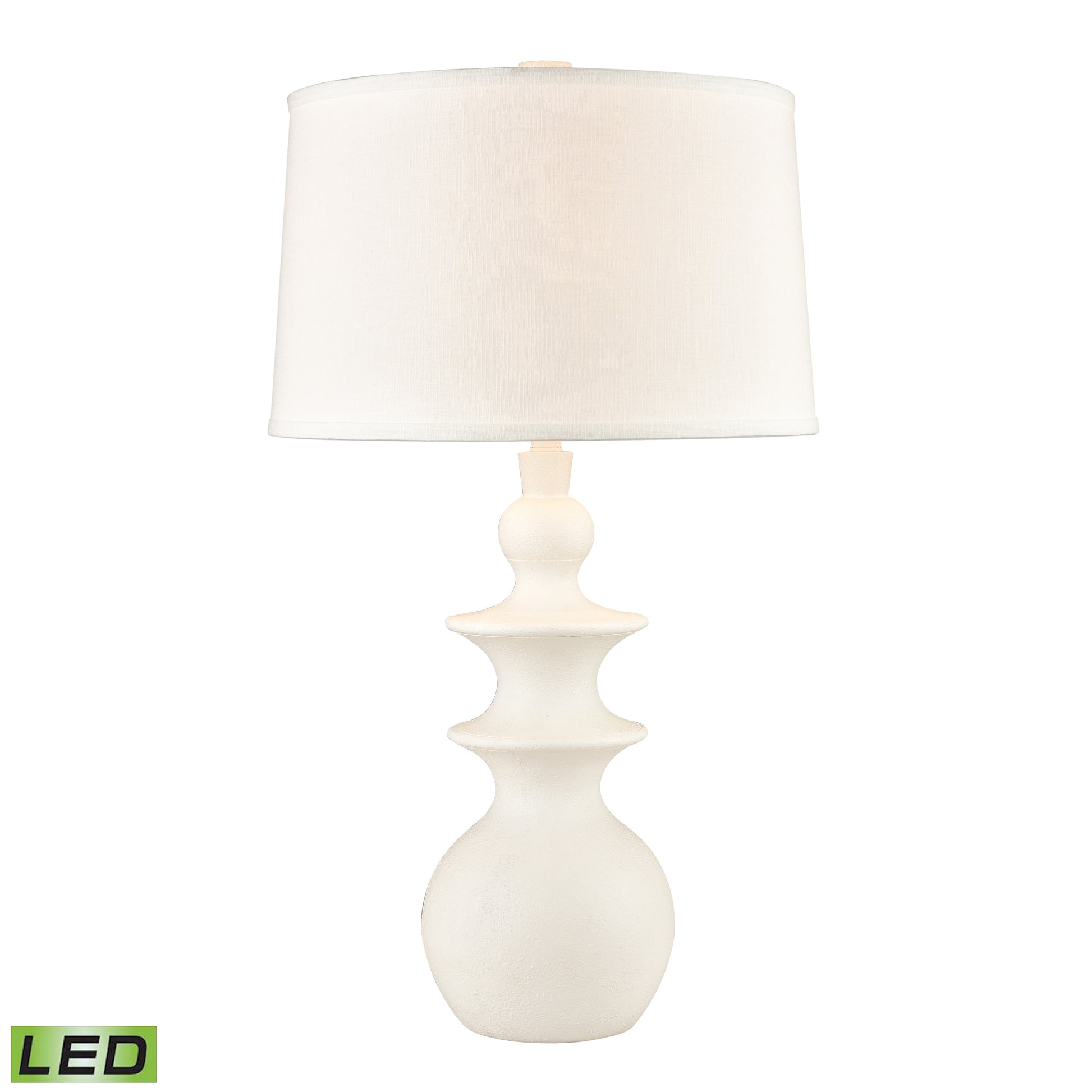 ELK SIGNATURE D4694-LED Depiction 32'' High 1-Light Table Lamp - Matte White - Includes LED Bulb