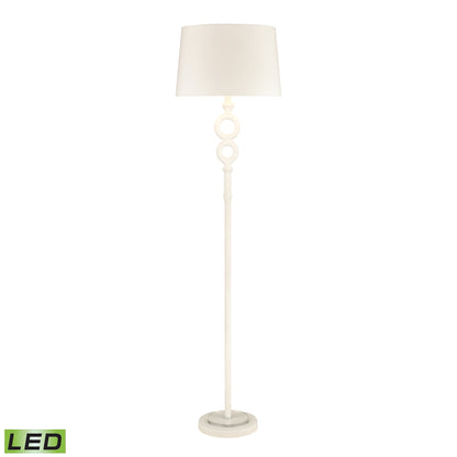 ELK SIGNATURE D4698-LED Hammered Home 67'' High 1-Light Floor Lamp - Matte White - Includes LED Bulb