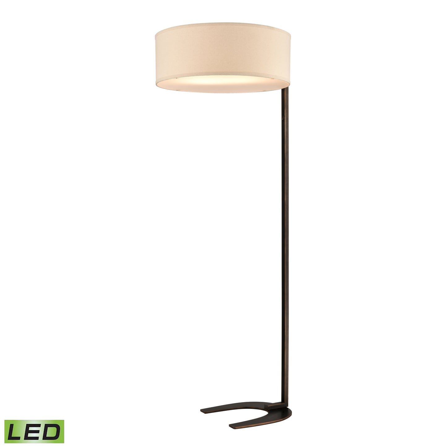 ELK SIGNATURE D4700-LED Pilot 65'' High 2-Light Floor Lamp - Bronze - Includes LED Bulbs