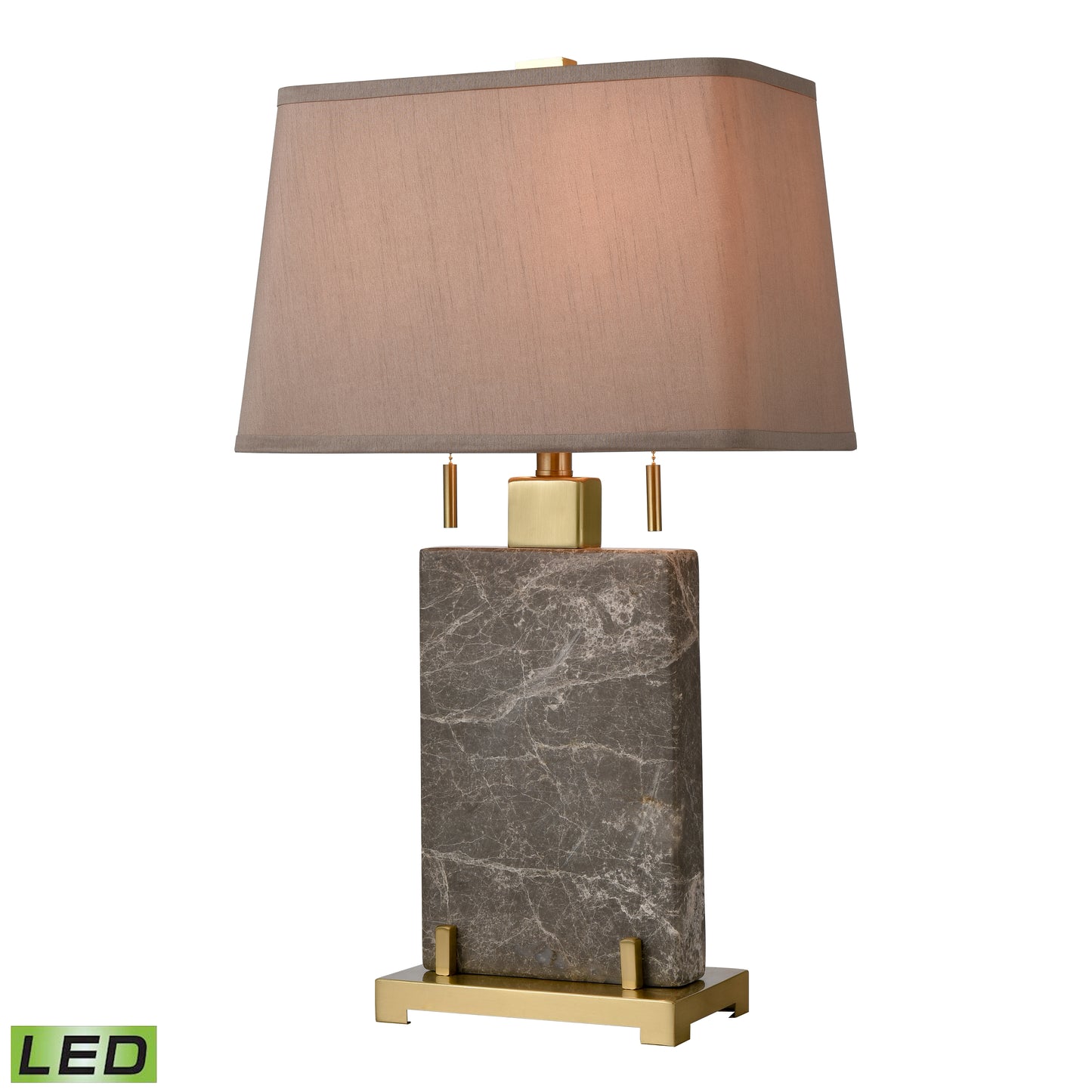 ELK SIGNATURE D4704-LED Windsor 27'' High 2-Light Table Lamp - Honey Brass - Includes LED Bulbs